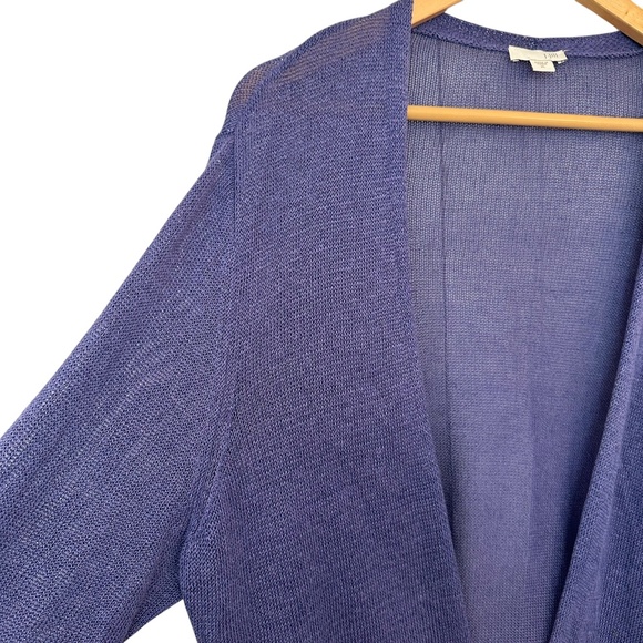 J Jill Long Length Duster Open Front Cardigan Womens XL Linen Blend Lagenlook - Picture 6 of 16